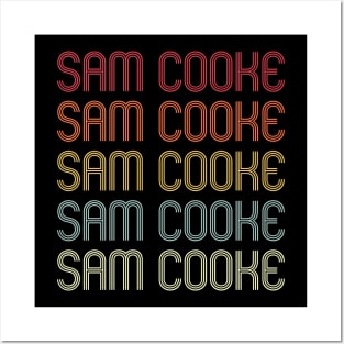 Retro Sam Wordmark Repeat - Vintage Style Posters and Art